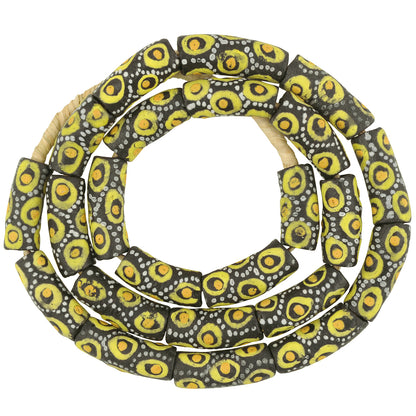 New African Trade Beads - Handmade 10Mm Powder Glass Ghana Beads