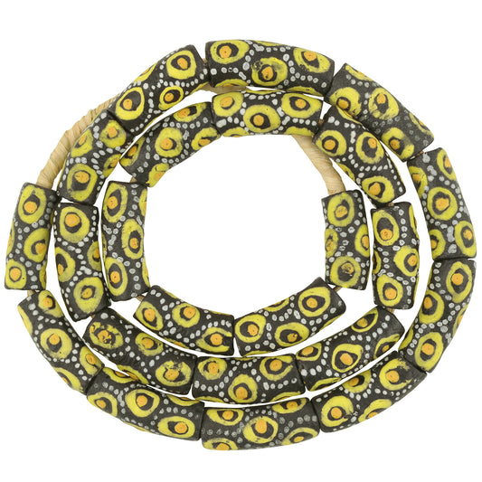 New African Trade Beads - Handmade 10Mm Powder Glass Ghana Beads