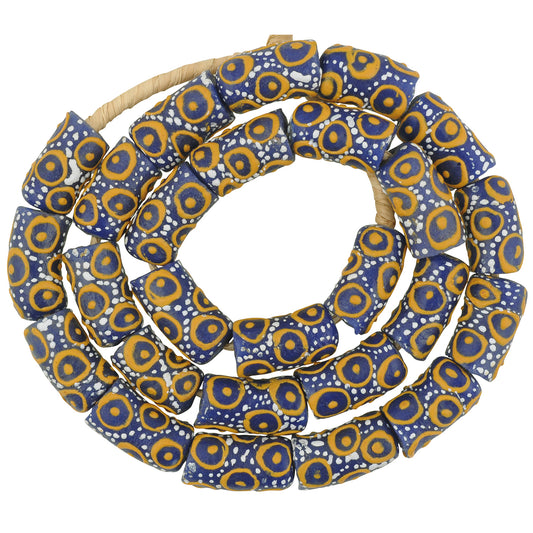 Handmade African Trade Beads - Fancy Powder Glass Beads From Ghana
