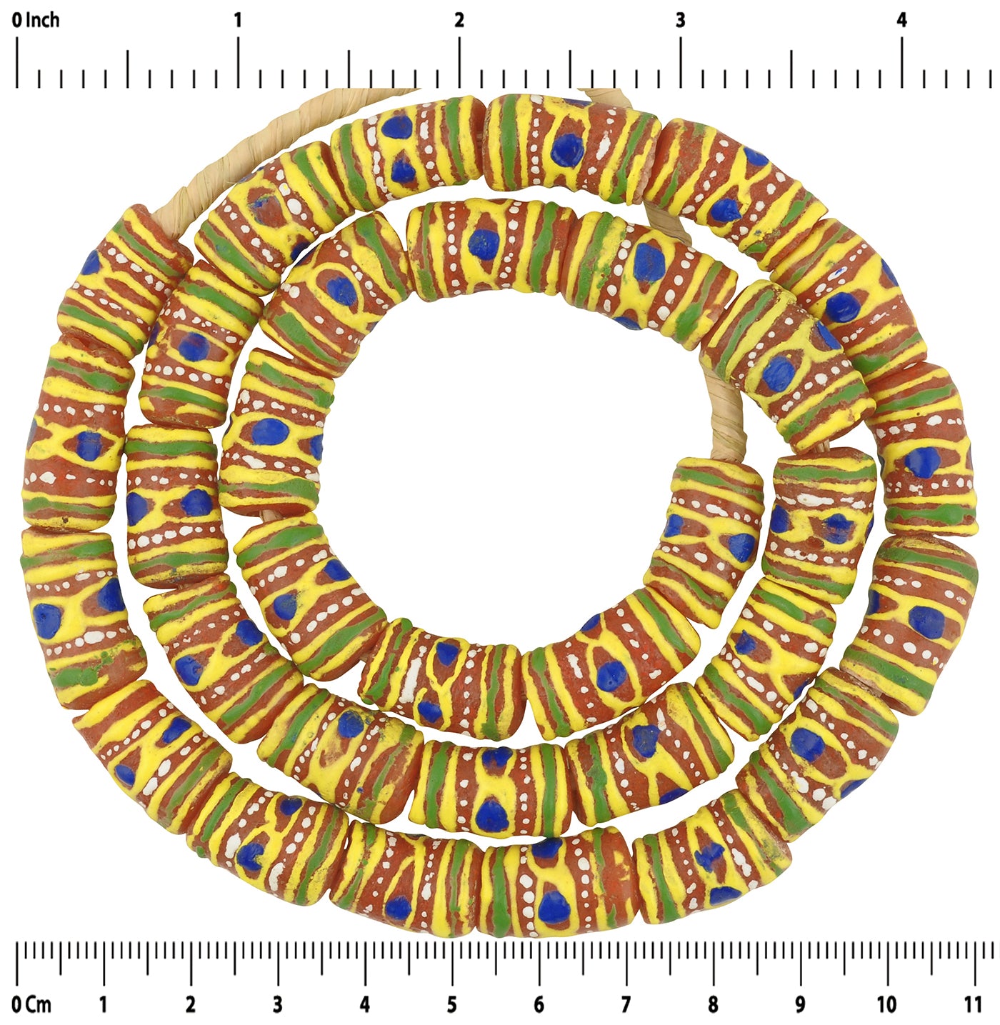 New Powder Glass Beads - Venetian Fancy Trade Imitation - zoomed-in detail