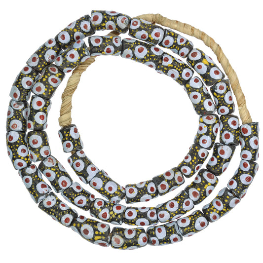 Handmade Ghanaian Powder Glass Beads - 26.5" Strand, 9Mm