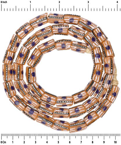 Fancy African Trade Beads - Recycled Glass Krobo Beads 9Mm - close-up