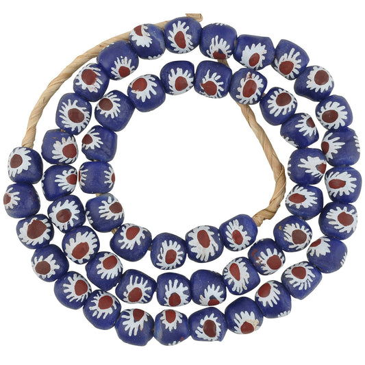 Colorful Fancy Powder Glass Beads - African Trade Beads From Ghana