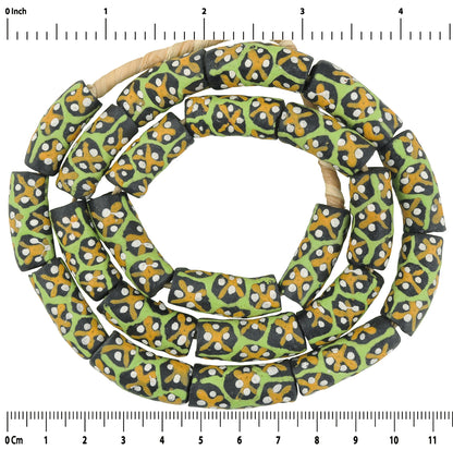 Exquisite African Trade Beads - 10Mm Recycled Glass From Ghana - zoomed-in detail