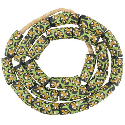 Exquisite African Trade Beads - 10Mm Recycled Glass From Ghana