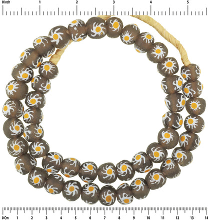 Exquisite Recycled Fancy Powder Glass Beads From Ghana - close-up