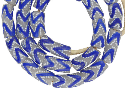 Exquisite Fancy Powder Glass Beads - Handcrafted Ghanaian Artistry - close-up