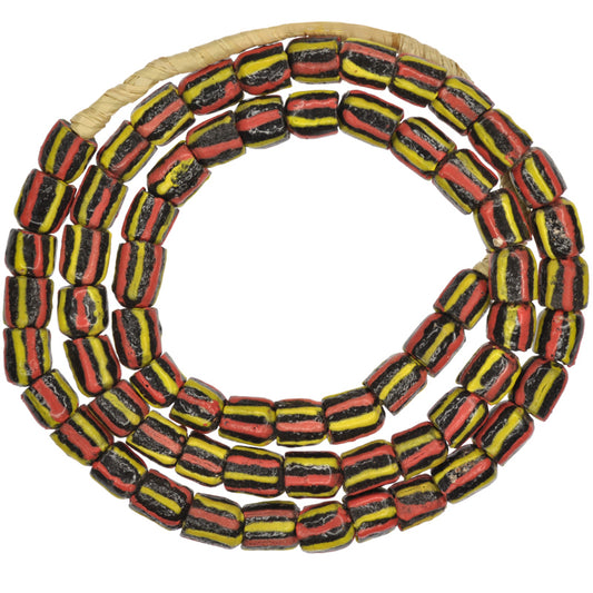 Elegant 9-10Mm African Krobo Powder Glass Beads - Ghana