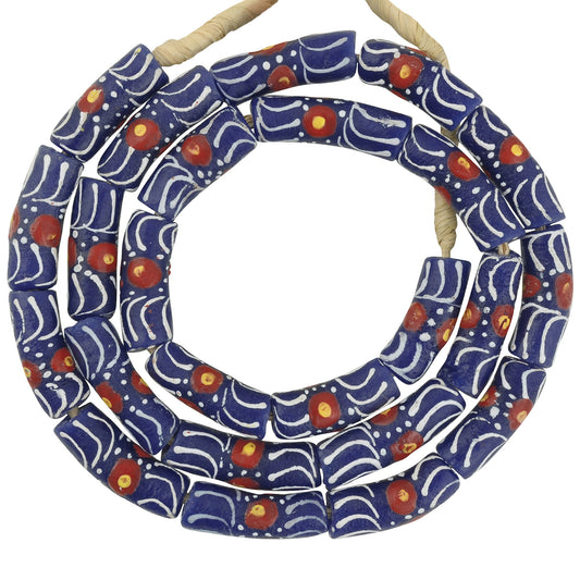 Exquisite 26" Ghana Fancy Krobo Beads - African Trade Glass