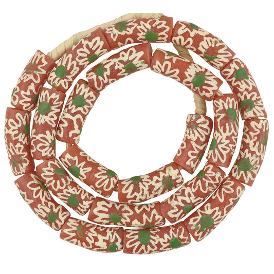 Elegant 10Mm African Trade Beads - Fancy Krobo Recycled Glass