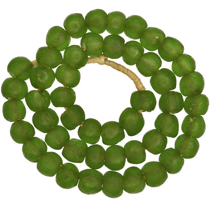 Authentic Translucent Krobo Glass Beads - 13Mm Ghana Trade Beads