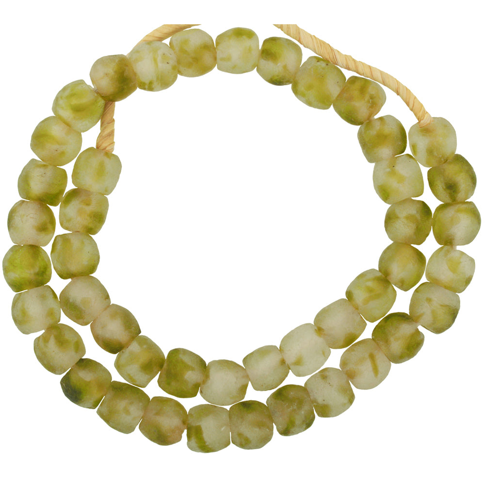Translucent Powder Glass African Trade Beads - Handmade In Ghana