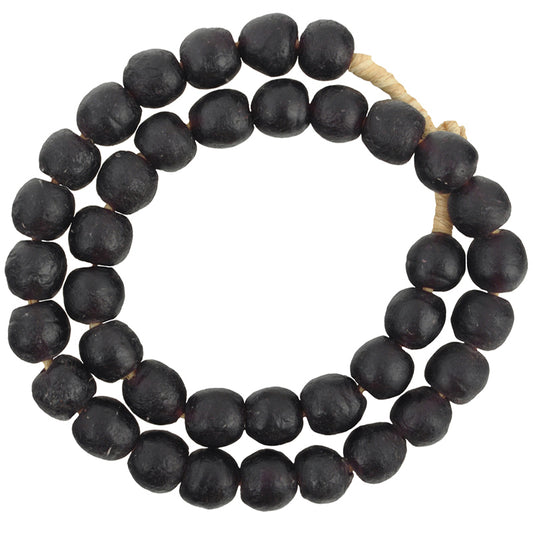 Large Dark Purple Translucent Glass Beads African Trade Beads