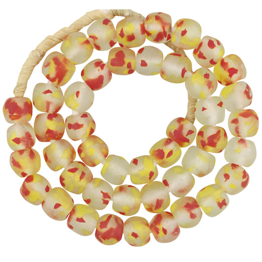 Stunning Translucent Krobo Glass Beads - African Trade Beads 13-14Mm
