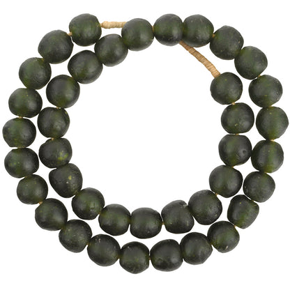 Large 16-17Mm Translucent Krobo Glass Beads - African Trade Beads