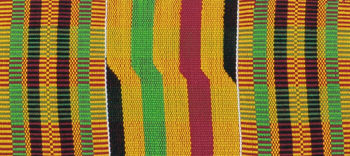 Authentic Ashanti Kente Scarf - Handwoven Ghanaian Heritage Textile - alternate view