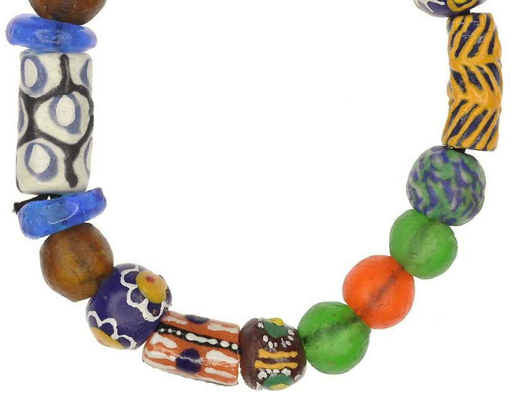 Handmade Beaded Bracelet - Authentic African Jewelry - close-up