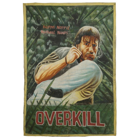 Overkill Action Film - Authentic Ghana Hand-Painted Movie Poster