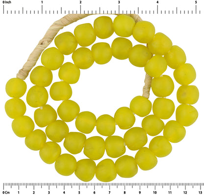 Handmade Ghana Krobo Glass Beads - Recycled African Trade Beads - cropped detail