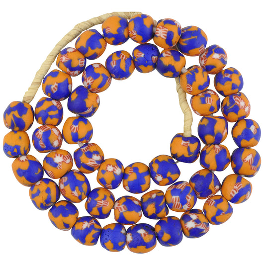 New African Trade Beads - Recycled Ghana Glass, 13Mm