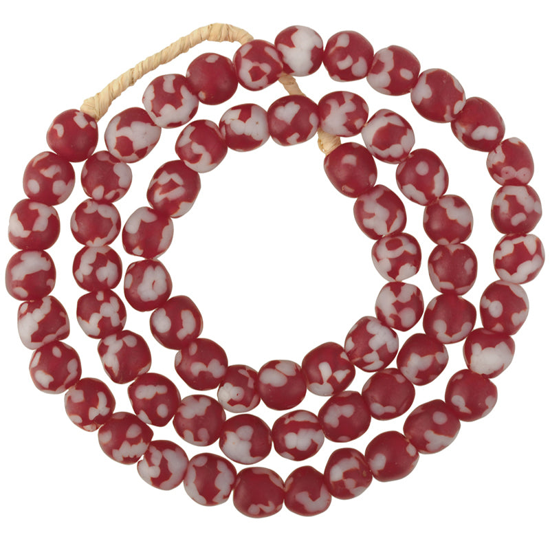 Unique Recycled Glass African Trade Beads, Ghana 10Mm