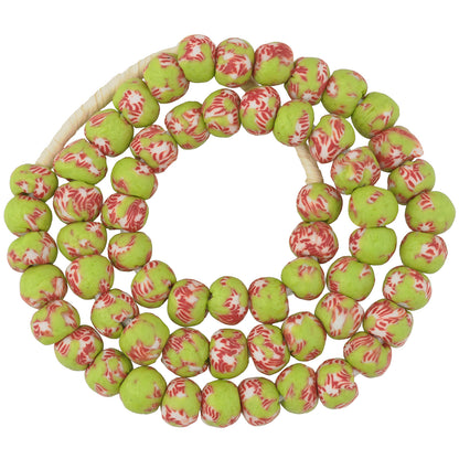 African Trade Beads: 10-11Mm Recycled Ghana Glass Beads