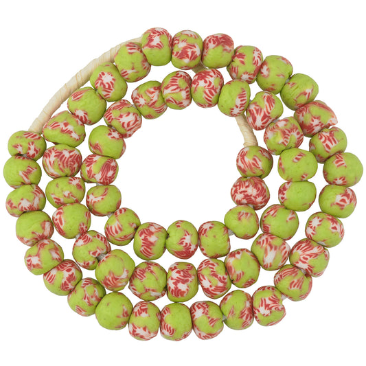 African Trade Beads: 10-11Mm Recycled Ghana Glass Beads