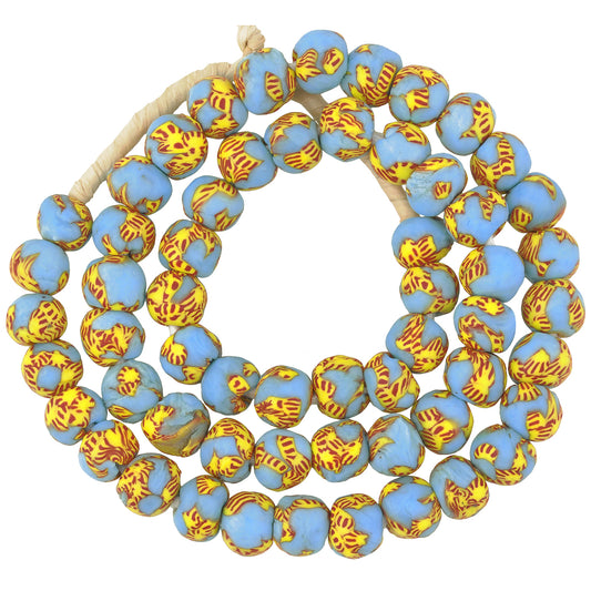 Handmade African Trade Beads - Fused Recycled Glass Krobo Beads