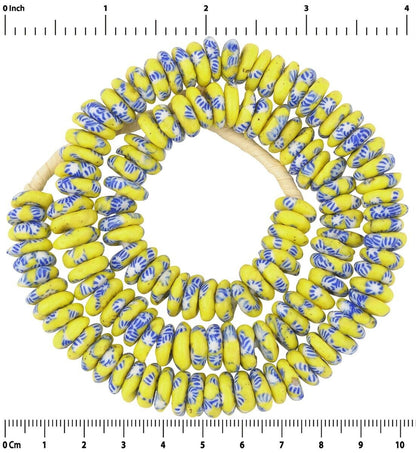 Authentic African Trade Fused Glass Beads - 10-11Mm, Ghana - alternate view