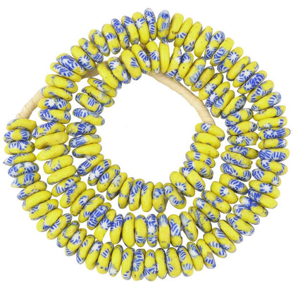 Authentic African Trade Fused Glass Beads - 10-11Mm, Ghana