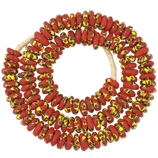 Authentic African Trade Beads - 11Mm Fused Recycled Glass Disks