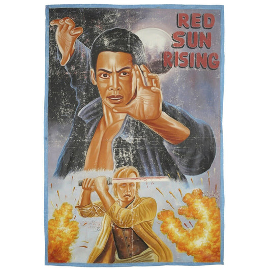 Red Sun Rising - Authentic Hand-Painted Ghanaian Movie Poster