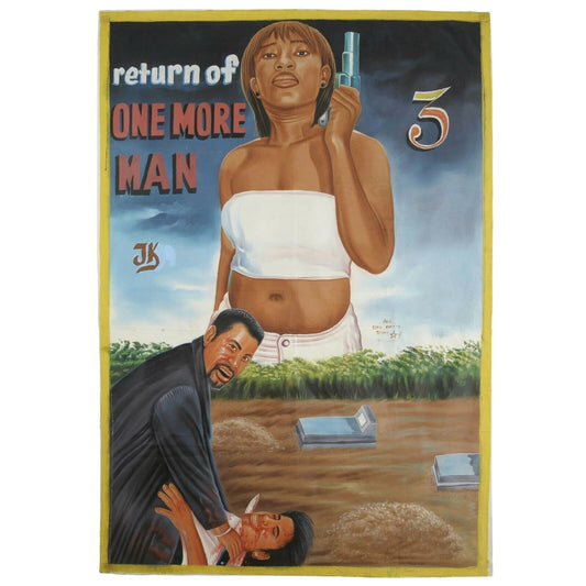 Return Of One More Man 3 Movie Poster - Hand-Painted African Ghana Art