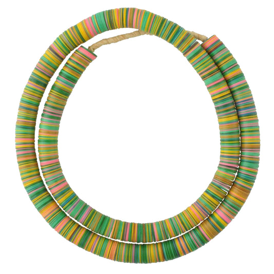 Old Bohemian Czech Vulcanic Disks - Large African Trade Beads