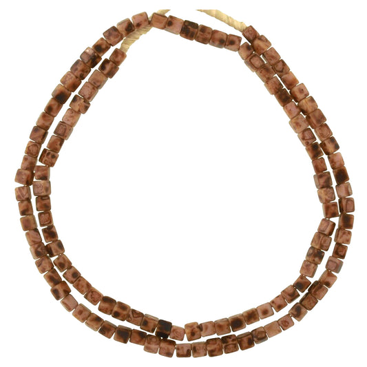 Old Czech Cube Glass Trade Beads - Vintage Bohemian African Strand