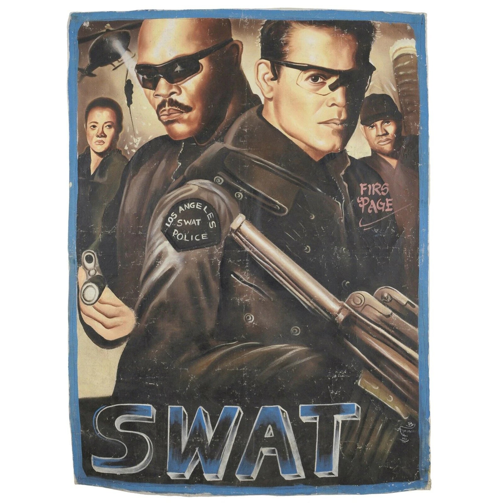 Swat: Original Ghanaian Hand-Painted Movie Poster Art