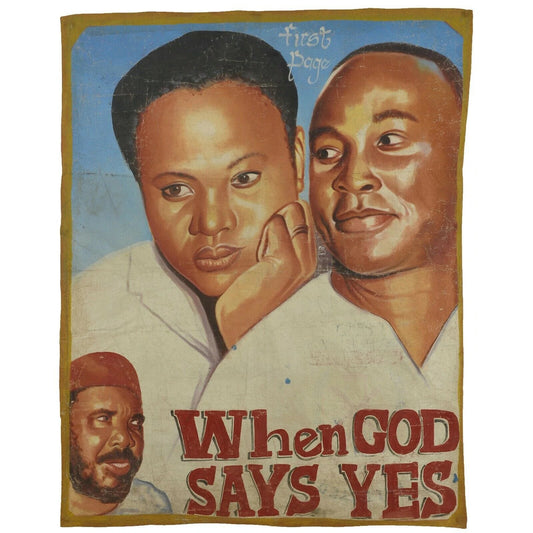 When God Says Yes Movie Poster - Hand Painted Ghanaian Art