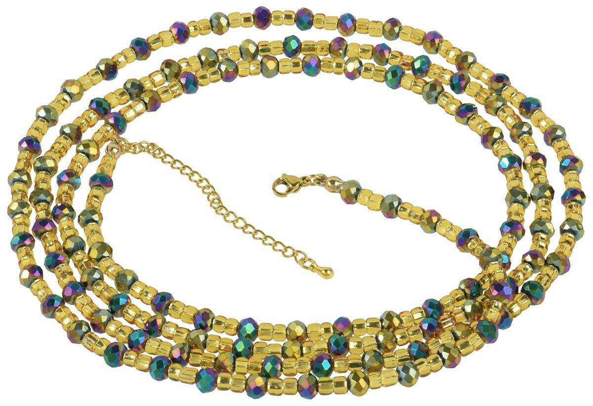 Waist Beads African Handmade Belly Chain Weight Control Body Jewelry Ghana - zoomed-in detail