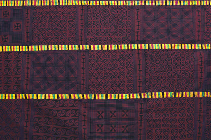 Adinkra Sankofa Symbol African Cloth Ghana Hand Stamped 2 - alternate view