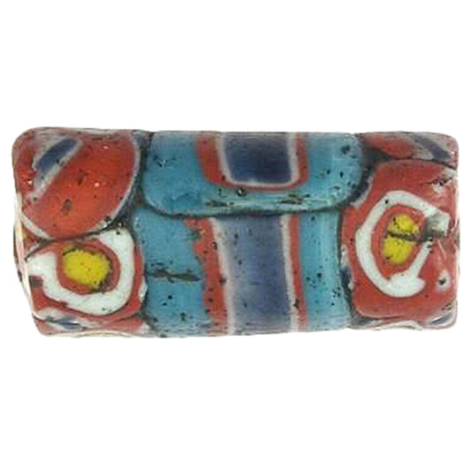 Rare Blue Banded Fustat Mosaic Glass Trade Bead - 12Th Century
