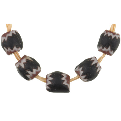 Rare Black 4 Layer Chevron Beads | Antique Venetian Trade Set