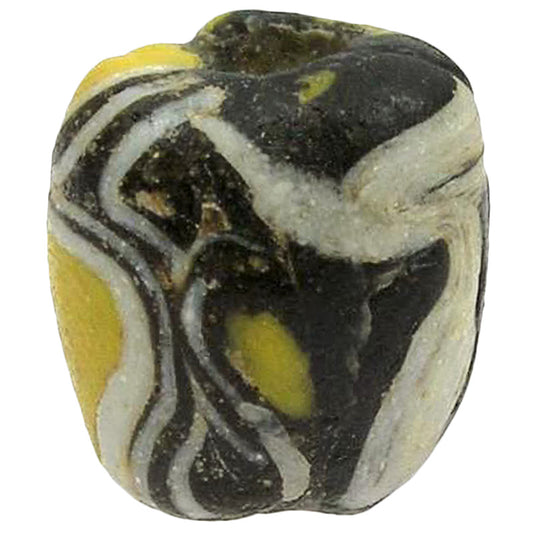 Antique Fustat Islamic Folded Glass Bead - 12Th Century Relic