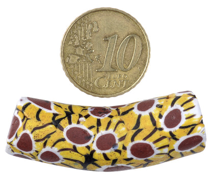 Antique Venetian Elbow Millefiori Mosaic Glass Trade Bead 42X13Mm - alternate view